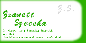 zsanett szecska business card